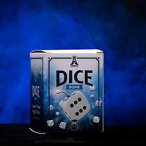 DICE BOMB magic trick kit with dice and instructions for illusion performances.