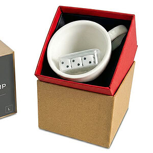 Forcing Cup large by Magic Express with dice inside for magic tricks and illusions.