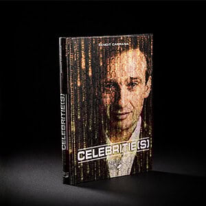 A person’s portrait with digital effects, part of the Celebrities series by Benoit Campana & Marchan.