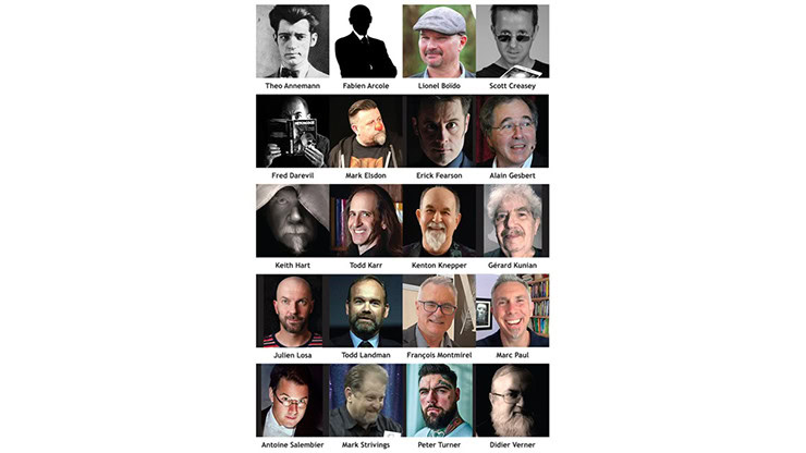 Collage of famous mentalists and magicians from The Mentalism Chronicles Vol. 1.