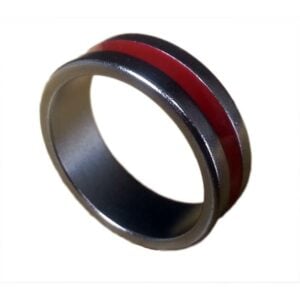 Magnet Ring -Red Stripe VIew 1