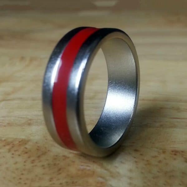 Magnet Ring -Red Stripe VIew 3