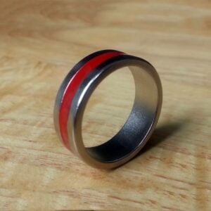 Magnet Ring -Red Stripe VIew 2