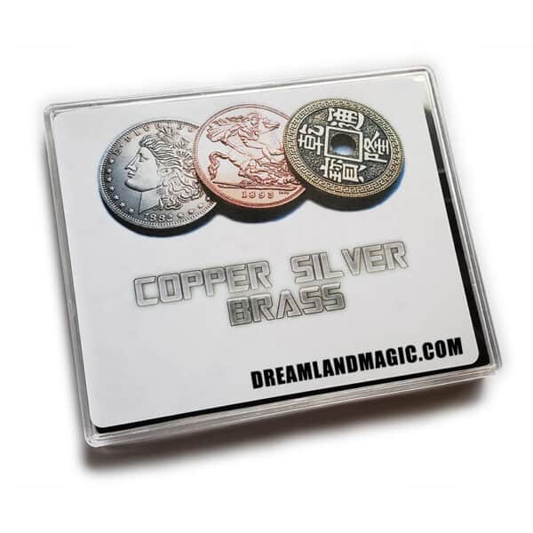 Copper Silver Brass Trick (Morgan Dollar, Queen Victoria, and Chinese Coin) - Image 3