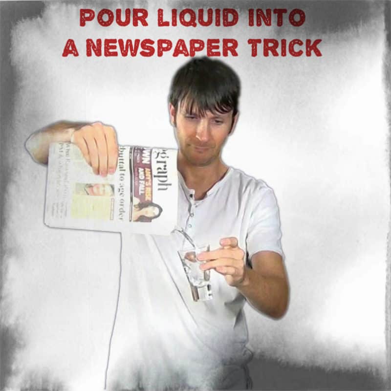 Liquid Into Newspaper Magic Trick View Demo