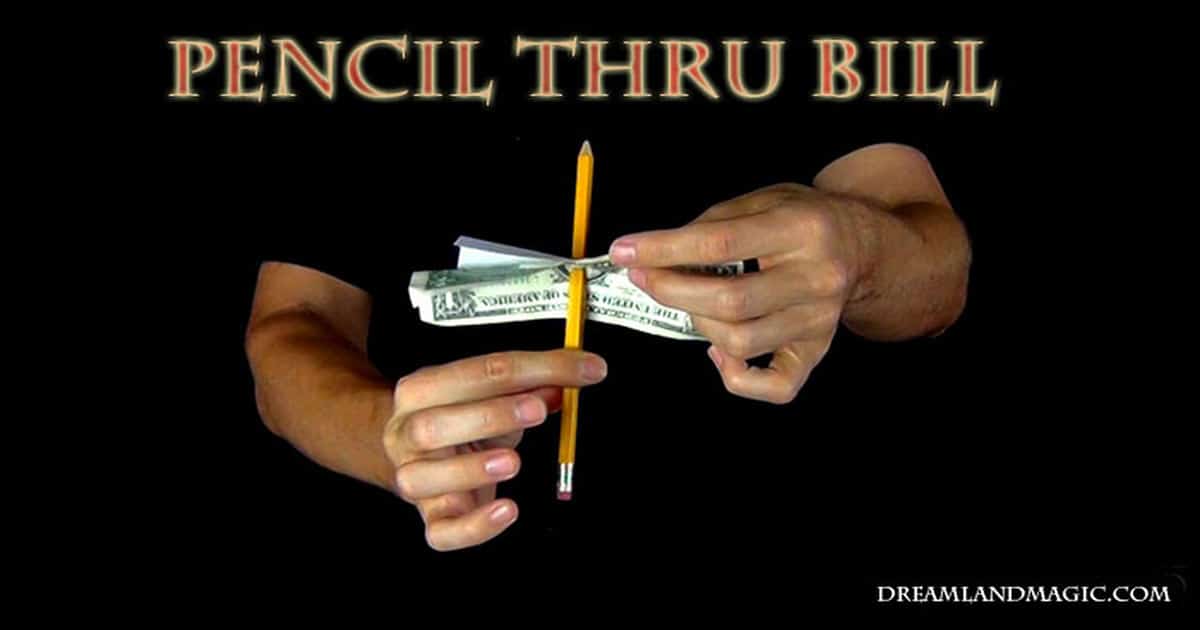 Pencil Through Bill Trick Visual Magic to Display