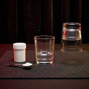 Slush Powder water disappearing magic trick with powder and cup