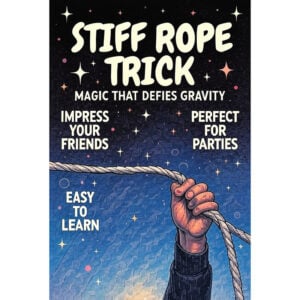 Stiff Rope Trick magic illusion for parties, impress friends, easy to learn, gravity-defying trick.