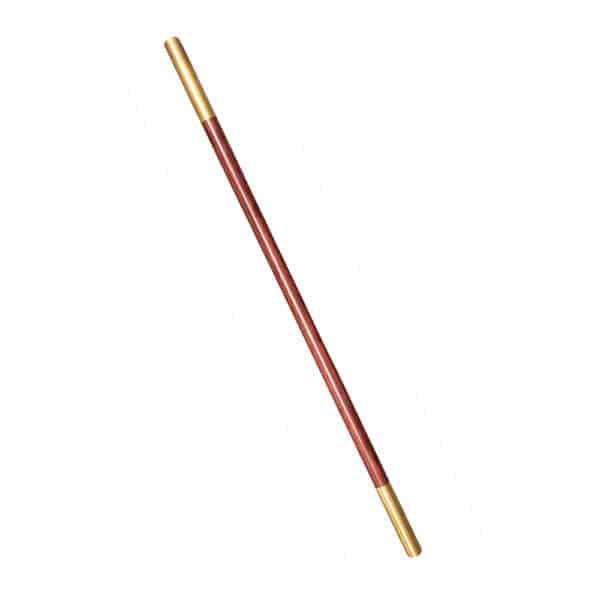 Wooden Magic Wand - Brass Colored Tips - 13 inches