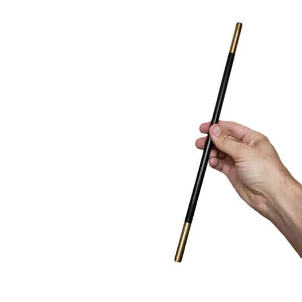 Wooden Magic Wand - Brass Colored Tips - 13 inches - Image 2